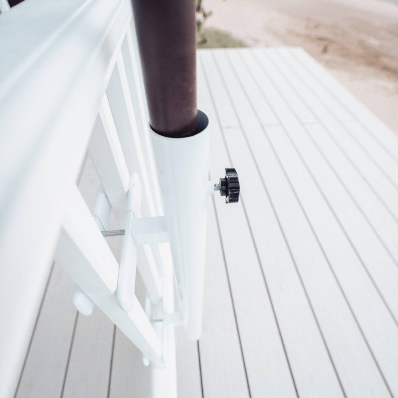 Deck Railing Umbrella Holder