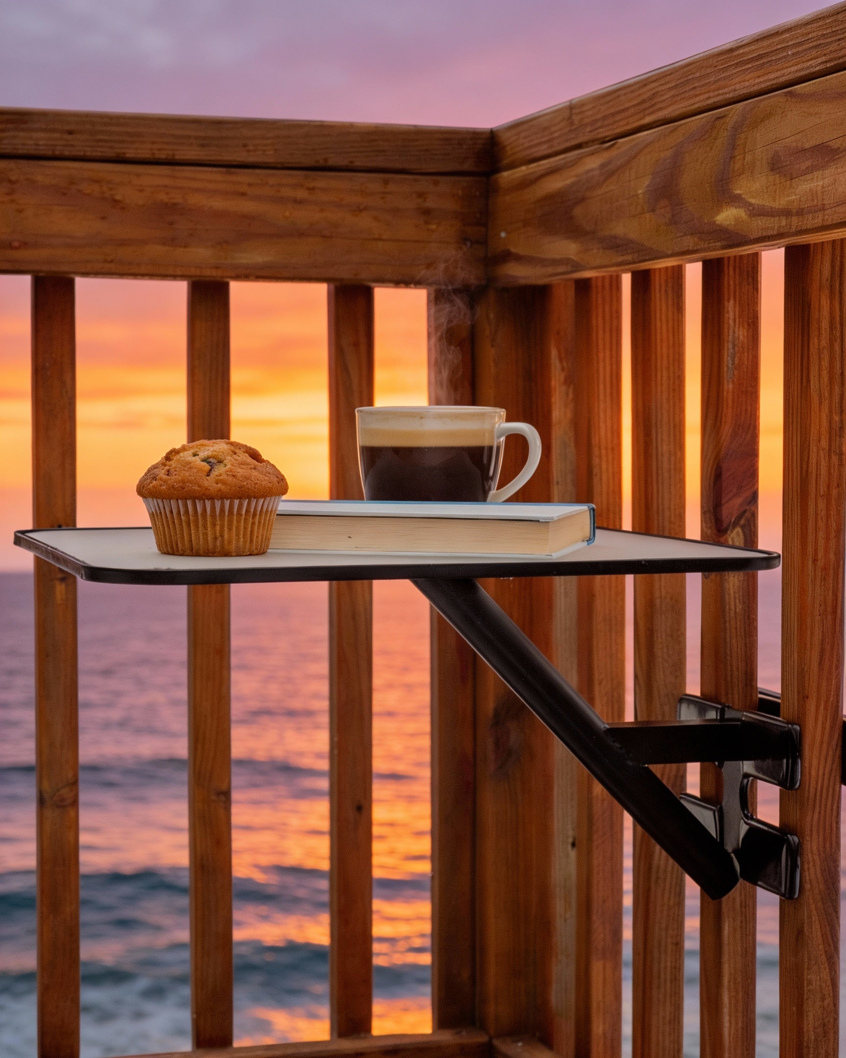 Balcony Deck Patio Railing Side Table