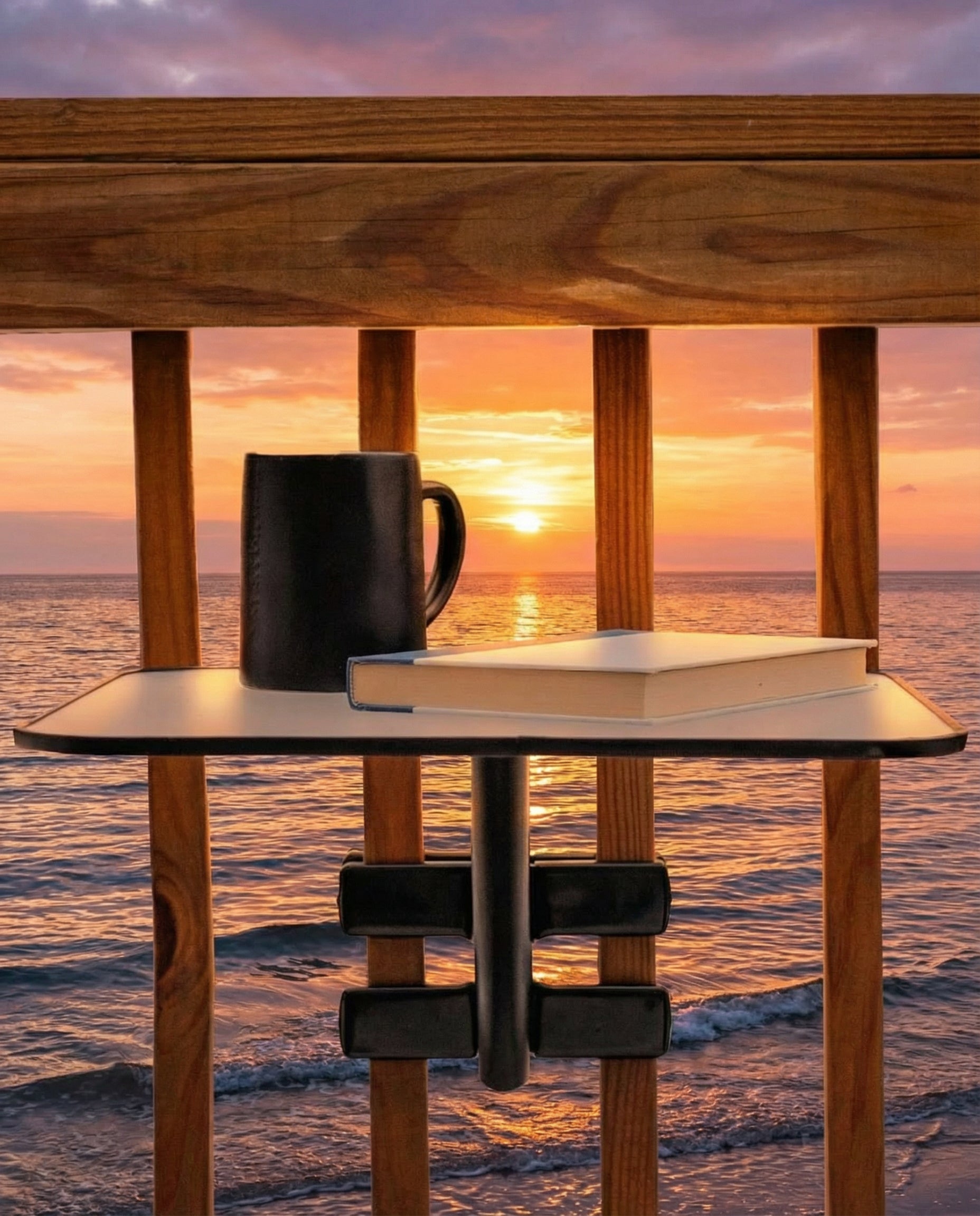 Balcony Deck Patio Railing Side Table