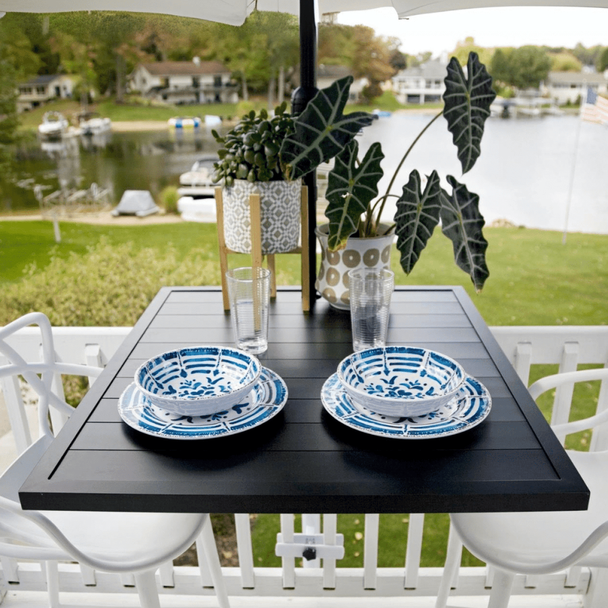 2‑Seat Deck Railing Table