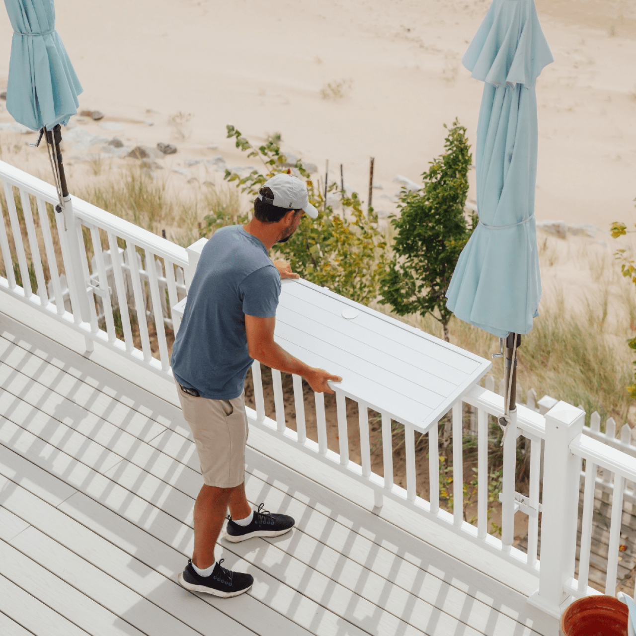 Deck Railing Bar Table