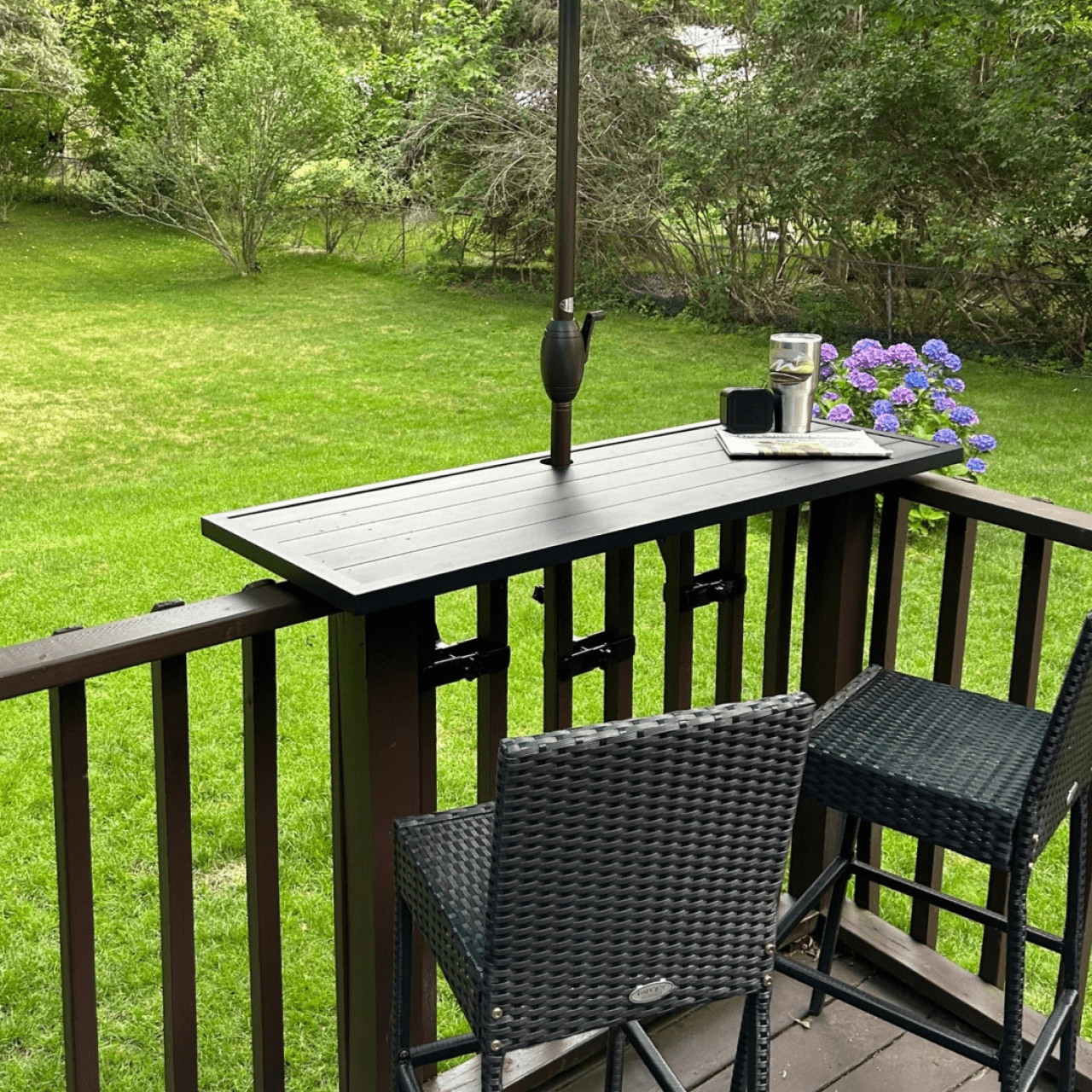Deck Railing Bar Table