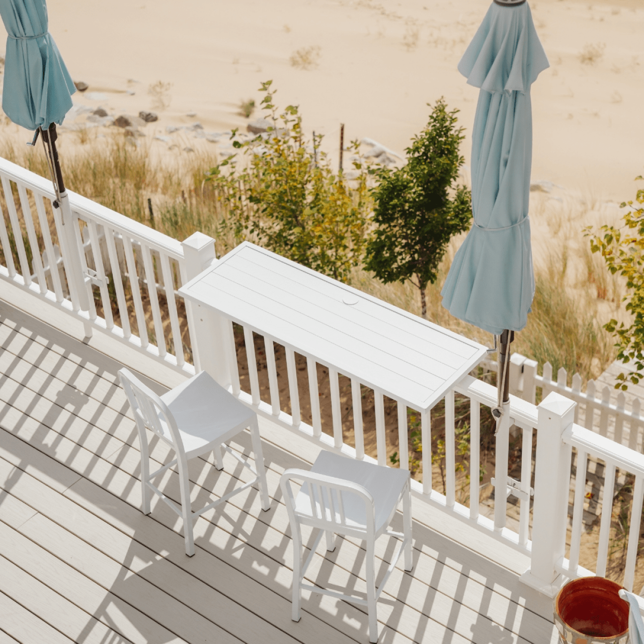 Deck Railing Bar Table