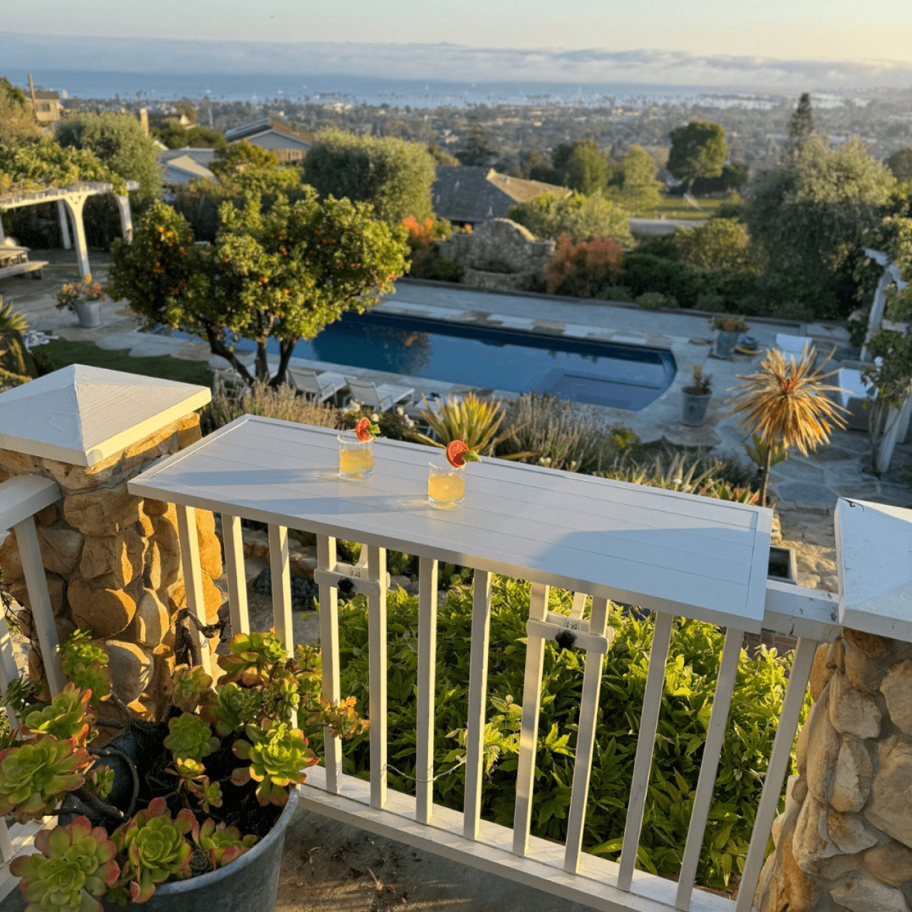 Deck Railing Bar Table