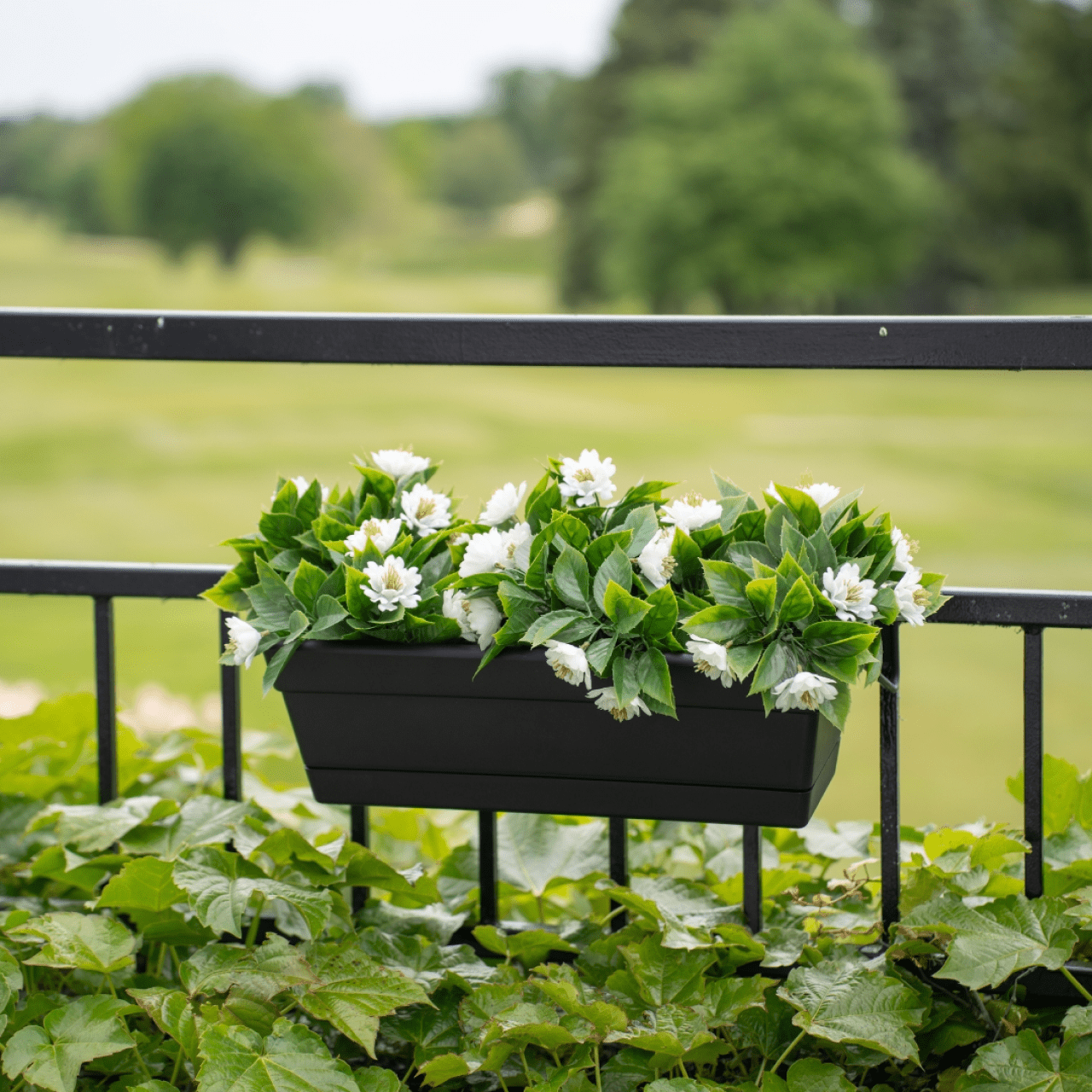 planter boxes that hang on railings Railing Mounted Planter Box for Deck & Balcony Railings (Set of Two) – Love Your Deck
