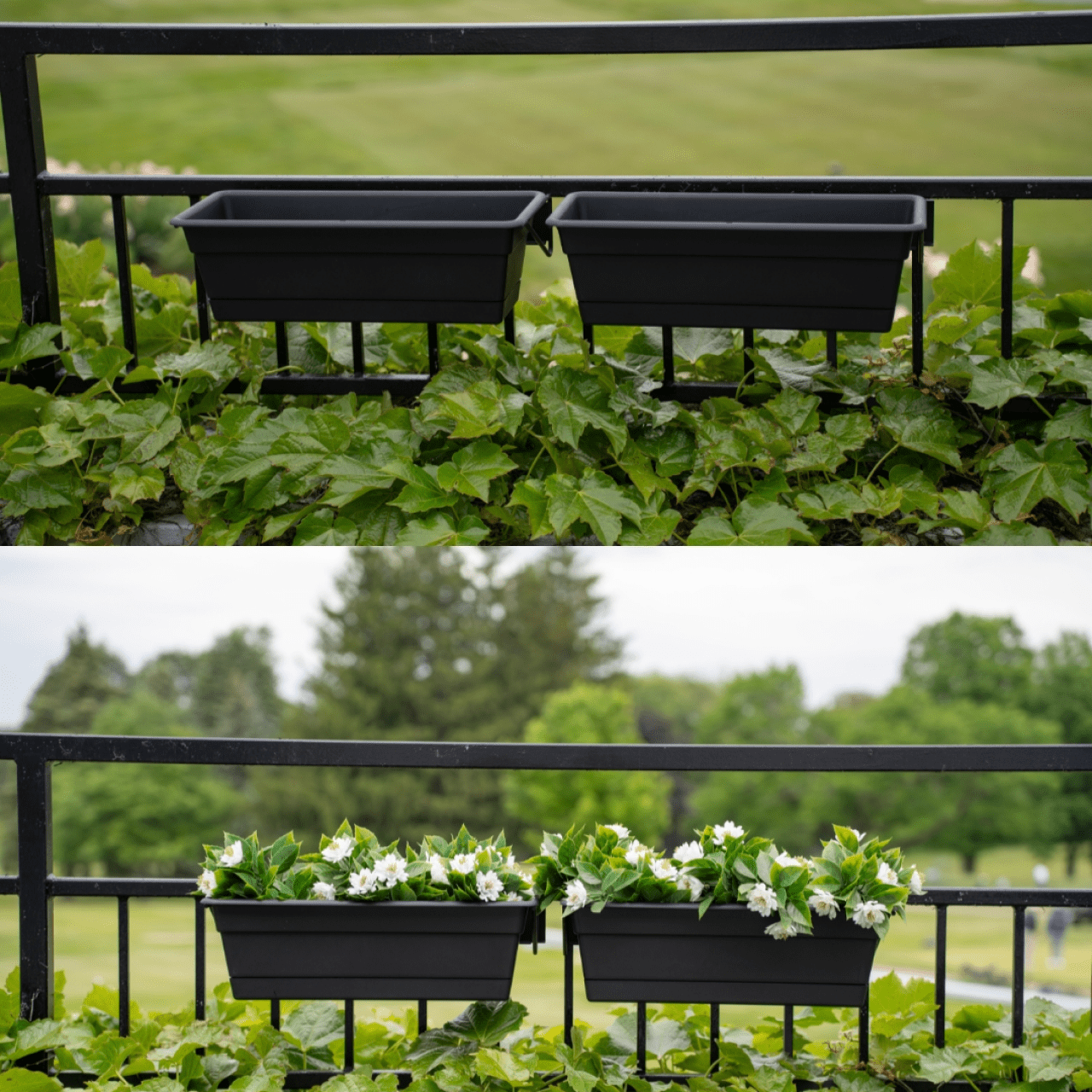 Railing Mounted Planter Box for Deck & Balcony Railings (Set of Two) – Love  Your Deck